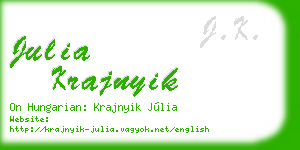 julia krajnyik business card